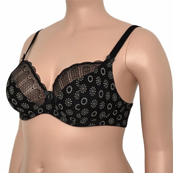 Freya Faye Plunge Underwire Black Bra 30DD - Picture 4 of 15
